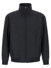 Men's Blue Polyamide Jacket Clothing