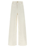 Women's White Cotton Boyfriend Jeans Clothing