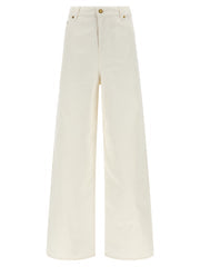 Women's White Cotton Boyfriend Jeans Clothing