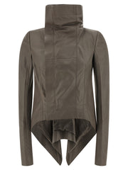 Women's Gray Lamb Leather Jacket Clothing