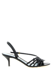 Women's Nodine Sandal Black Calfskin Leather Heels