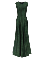 Women's Bicolor Polyester Long Dress