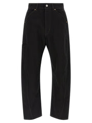 Men's Black Cotton Relaxed Fit Jeans Clothing