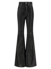 Women's Black Lamb Leather Pants