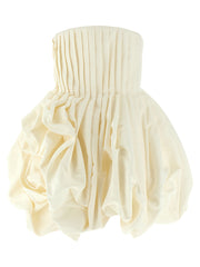 Women's White Silk Short Dress