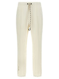 Women's White Polyester Joggers (workout Pants)