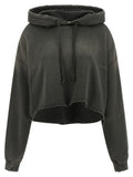 Women's Gray Cotton Hoodie Clothing