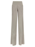Women's Gray Acetate Flared Pants