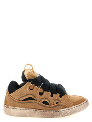 Men's Brown Cotton Chunky Sneakers