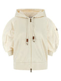 Women's White Cotton Hoodie Clothing