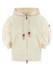 Women's White Cotton Hoodie Clothing