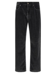 Men's Gray Cotton Casual Pants