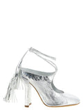 Women's Metallic Lamb Leather Pump Silver