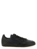 Men's Black Lamb Leather Low Top Sneakers