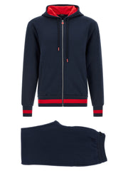 Men's Blue Cotton Sweatsuit Clothing
