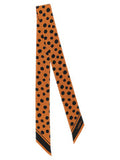 Women's Brown Silk Foulard Accessory