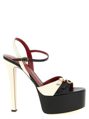 Women's Sandal White Calfskin Leather Heels