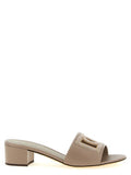 Women's Gray Calfskin Mules