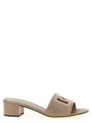 Women's Gray Calfskin Mules