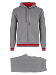 Men's Gray Cotton Sweatsuit Clothing