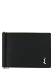 Men's Black Calfskin Money Clip Accessory