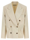 Women's Beige Cotton Blazer Clothing