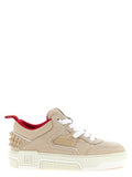 Men's Beige Calfskin Athletic Sneakers