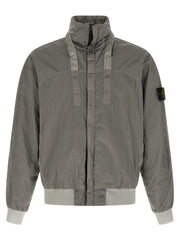 Men's Gray Polyamide Bomber Clothing