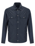 Men's Blue Polyamide Blouse