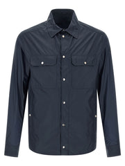 Men's Blue Polyamide Blouse