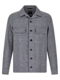 Men's Blue Linen Blouse