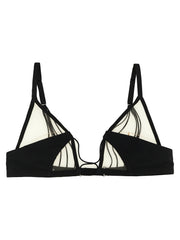 Women's Black Nylon Bra Clothing