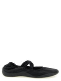 Women's Black Polyester Ballet Flats