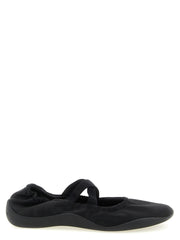 Women's Black Polyester Ballet Flats