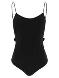 Women's Black Polyamide One-Piece Swimsuit Clothing