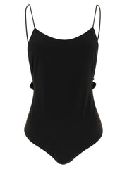 Women's Black Polyamide One-Piece Swimsuit Clothing