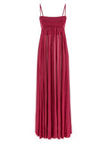 Women's Fuchsia Viscose Long Dress