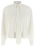 Women's White Silk Blouse