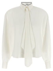 Women's White Silk Blouse
