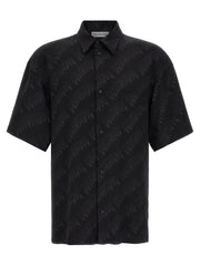 Men's Black Viscose Blouse