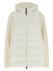 Women's White Polyester Full-Length Jacket Clothing