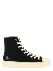 Women's Bicolor Cotton High Top Sneakers