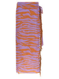 Women's Purple Cotton Skirt