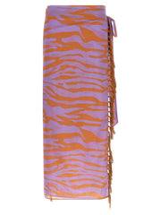 Women's Purple Cotton Skirt