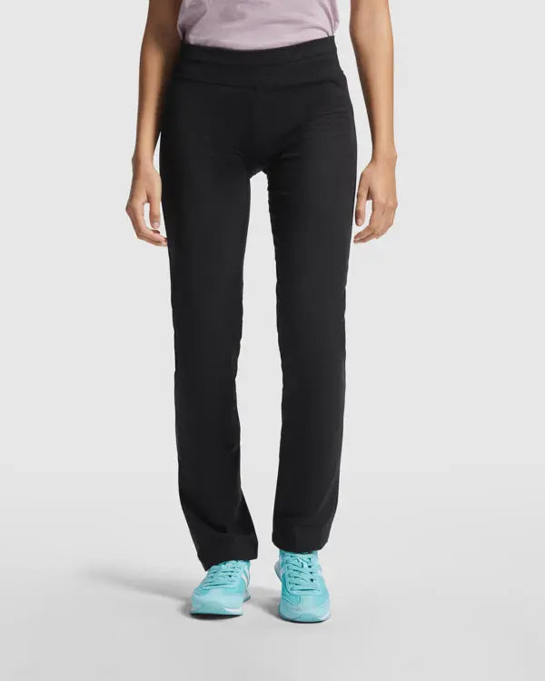 Pantalón sport largo, confortable, de corte femenino ajustado y cintura elástica ancha Vetonek