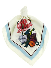 Women's White Silk Scarf