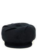 Men's Black Linen Fatcap Hat