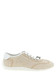Women's Beige Polyamide Low Top Sneakers