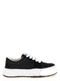 Men's Black Cowhide Platform Sneakers