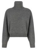 Women's Gray Virgin Wool Cardigan Clothing